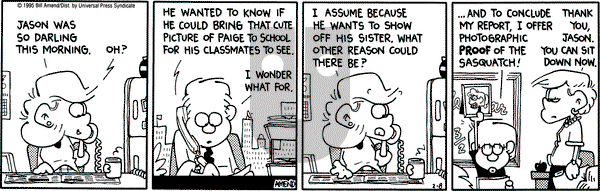 FoxTrot on Wednesday February 8, 1995 Comic Strip