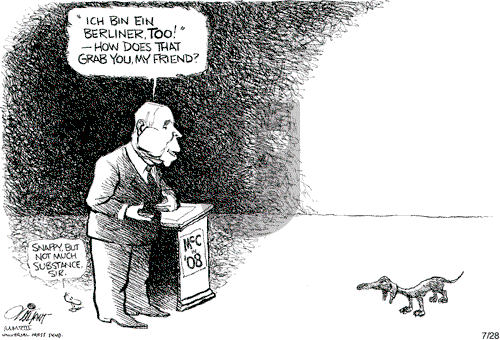 Pat Oliphant on Monday July 28, 2008 Comic Strip
