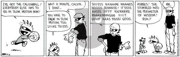 Calvin and Hobbes on Tuesday September 12, 1995 Comic Strip