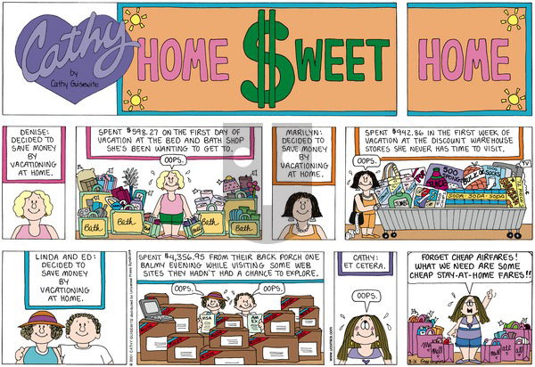 Cathy Classics on Sunday August 26, 2001 Comic Strip