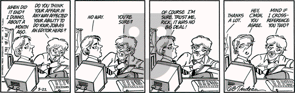 Doonesbury - Friday May 22, 1987 Comic Strip