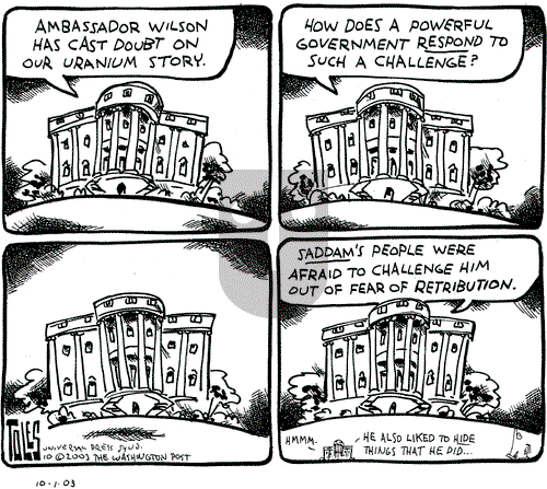 Tom Toles on Wednesday October 1, 2003 Comic Strip