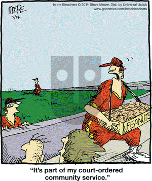 In the Bleachers on Monday March 17, 2014 Comic Strip