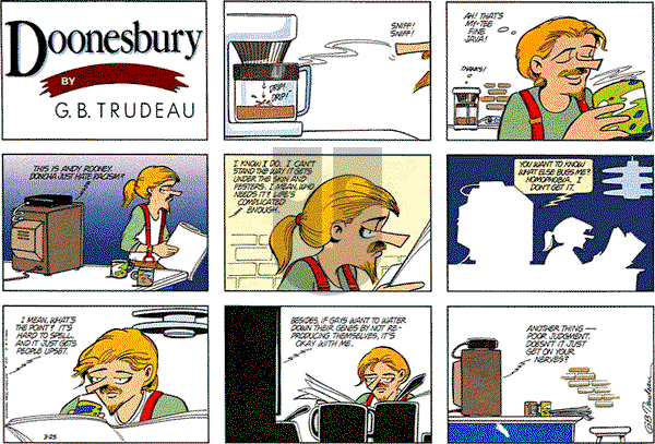 Doonesbury on Sunday March 25, 1990 Comic Strip