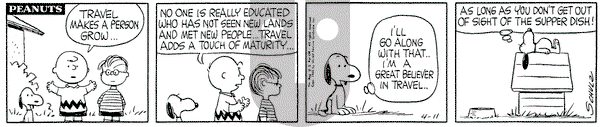 Peanuts on Wednesday April 11, 1962 Comic Strip