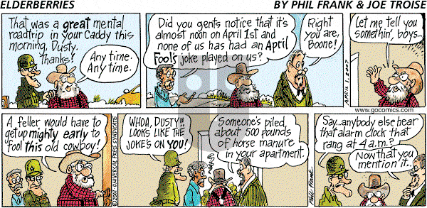 The Elderberries on Sunday April 1, 2007 Comic Strip
