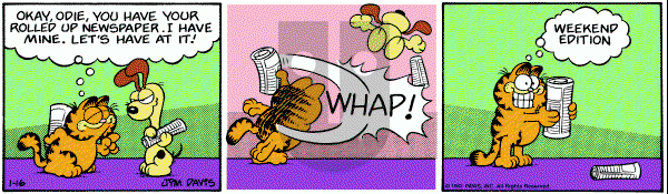 Garfield on Saturday January 16, 1982 Comic Strip