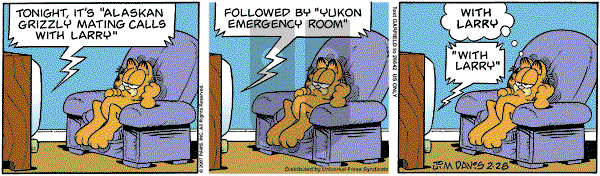 Garfield on Wednesday February 28, 2007 Comic Strip