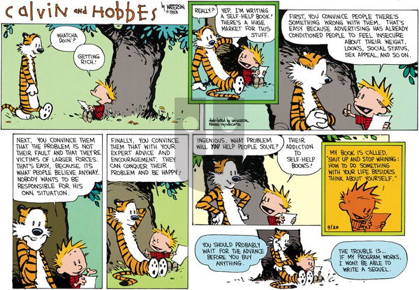 Calvin and Hobbes on Sunday June 6, 1993 Comic Strip