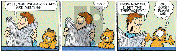 Garfield - Monday January 18, 2010 Comic Strip