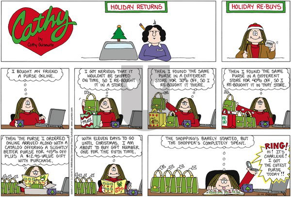 Cathy Classics on Sunday December 14, 2003 Comic Strip