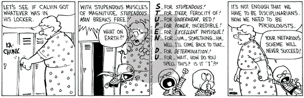 Calvin and Hobbes on Tuesday March 2, 1993 Comic Strip