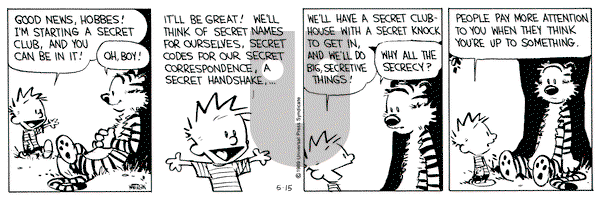 Calvin and Hobbes on Monday May 15, 1989 Comic Strip
