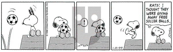 Peanuts on Friday January 8, 1999 Comic Strip