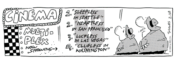 Frank and Ernest on Monday February 28, 1994 Comic Strip