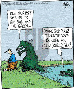 In the Bleachers on Monday April 8, 2013 Comic Strip