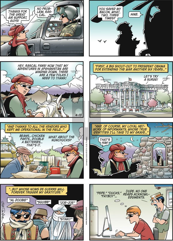 Doonesbury on Sunday April 13, 2014 Comic Strip