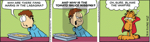 Garfield on Monday October 31, 2011 Comic Strip
