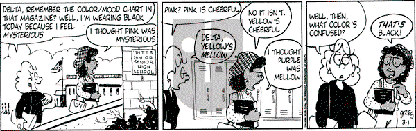 Luann on Wednesday March 1, 1995 Comic Strip