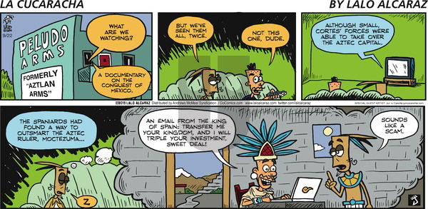 La Cucaracha on Sunday September 22, 2019 Comic Strip