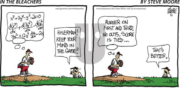 In the Bleachers on Sunday September 1, 2013 Comic Strip