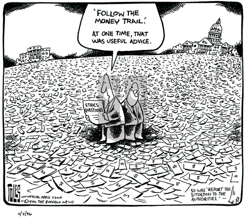 Tom Toles on Monday November 4, 1996 Comic Strip