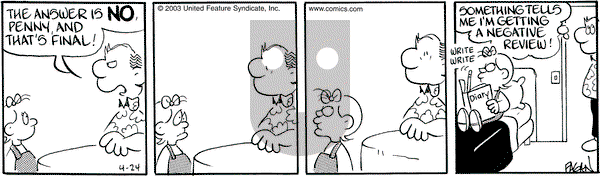 Drabble on Thursday April 24, 2003 Comic Strip