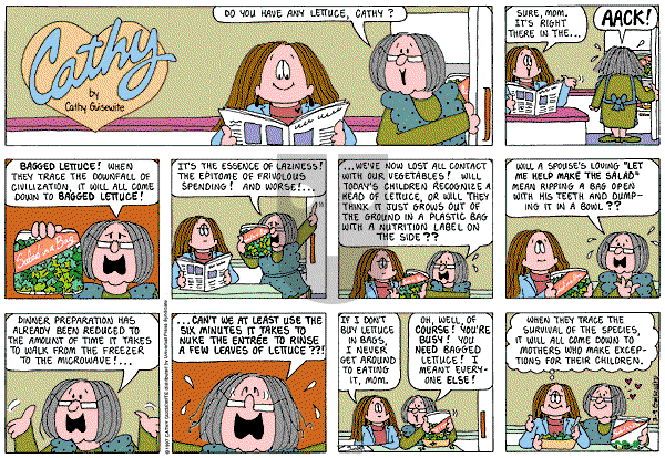Cathy Classics - Sunday March 9, 1997 Comic Strip