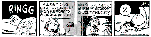 Peanuts on Tuesday August 2, 1977 Comic Strip