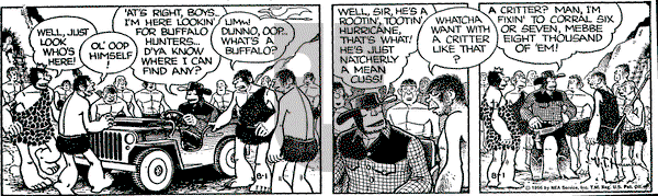 Alley Oop on Wednesday August 1, 1956 Comic Strip