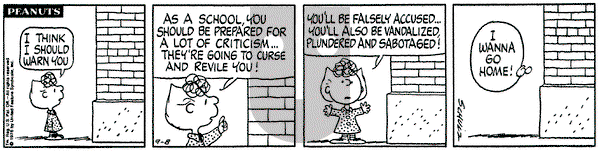 Peanuts on Wednesday September 8, 1976 Comic Strip