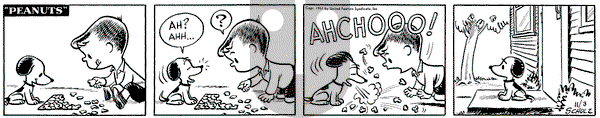 Peanuts on Saturday November 3, 1951 Comic Strip