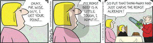 The Born Loser on Monday March 16, 2015 Comic Strip