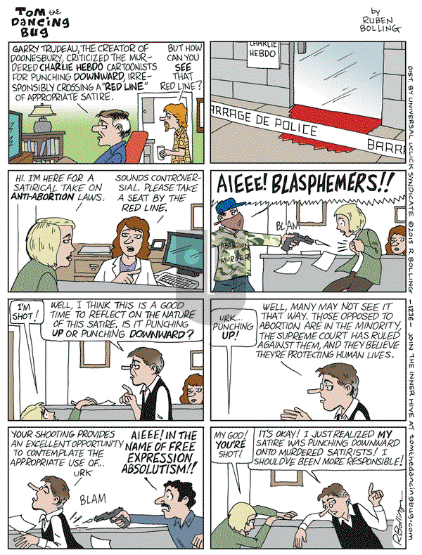 Tom the Dancing Bug on Friday May 1, 2015 Comic Strip
