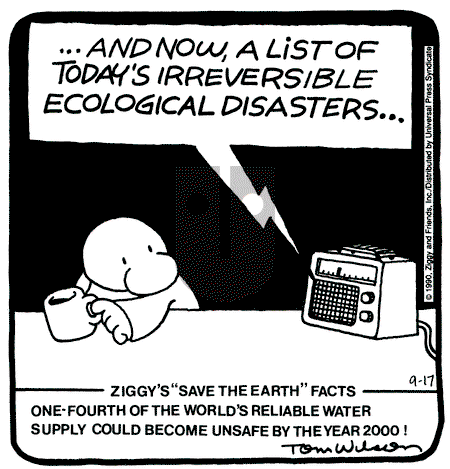 Ziggy - Monday September 17, 1990 Comic Strip