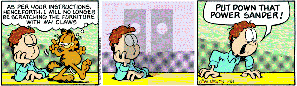 Garfield on Friday January 31, 1992 Comic Strip