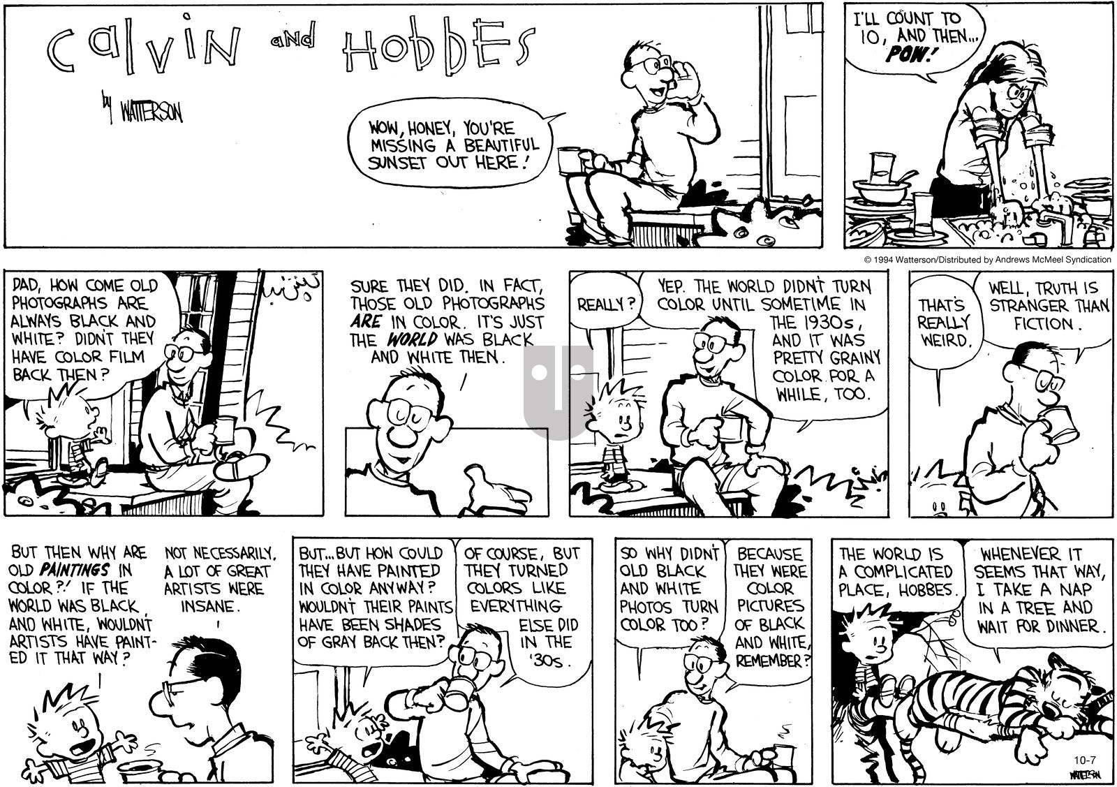 Calvin and Hobbes - Monday October 7, 2024 Comic Strip