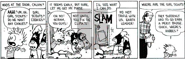 Calvin and Hobbes - Thursday December 21, 1995 Comic Strip