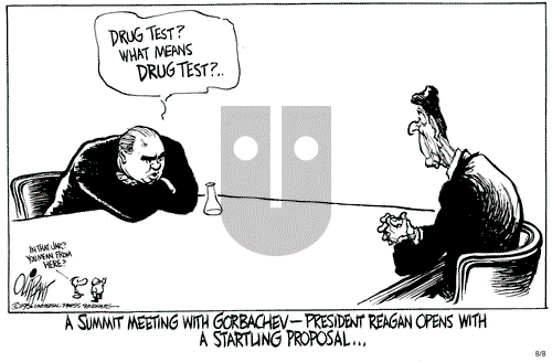 Pat Oliphant on Friday August 8, 1986 Comic Strip