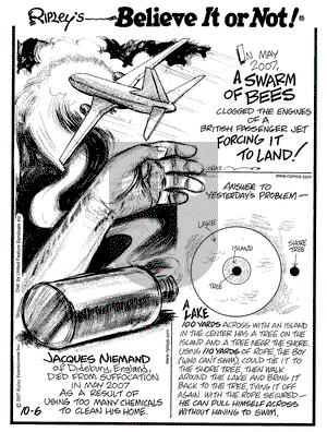 Ripley's Believe It or Not on Saturday October 6, 2007 Comic Strip