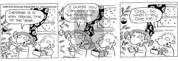 Soup to Nutz - Old on Thursday December 25, 2003 Comic Strip