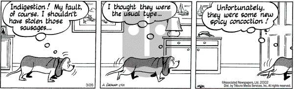 Fred Basset on Tuesday March 26, 2002 Comic Strip