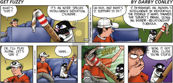 Get Fuzzy - Sunday April 18, 2004 Comic Strip