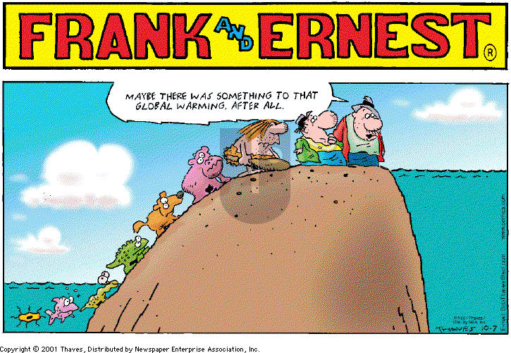 Frank and Ernest on Sunday October 7, 2001 Comic Strip