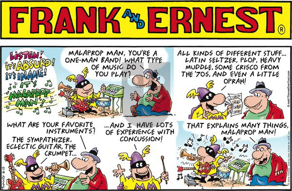 Frank and Ernest on Sunday June 15, 2014 Comic Strip