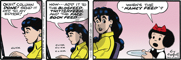 Nancy on Wednesday December 10, 2014 Comic Strip