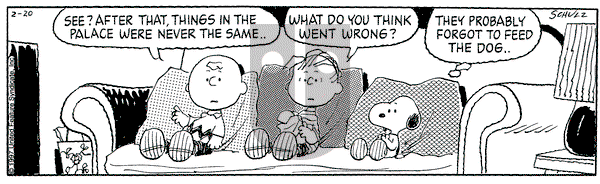 Peanuts on Thursday February 20, 1997 Comic Strip