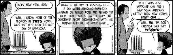 The Boondocks on Monday January 1, 2001 Comic Strip