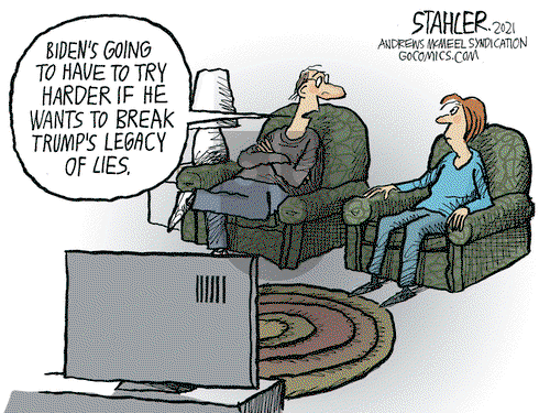 Jeff Stahler on Wednesday January 27, 2021 Comic Strip