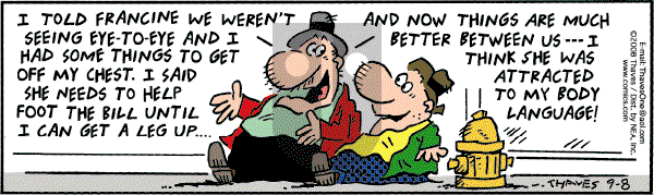 Frank and Ernest - Monday September 8, 2008 Comic Strip